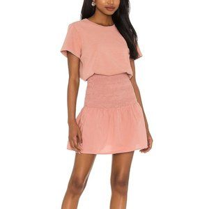 size XS muted blush pink/clay Kacy Combo Dress Nation LTD brand:Nation LTD Los A